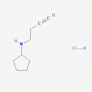 molecular formula C9H16ClN B2840842 N-(but-3-yn-1-yl)cyclopentanamine hydrochloride CAS No. 2138034-54-3