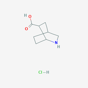 molecular formula C8H14ClNO2 B2840847 2-氮杂双环[2.2.2]辛烷-6-羧酸盐酸盐 CAS No. 1864058-35-4