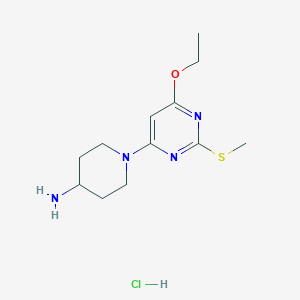 1-(6-Ethoxy-2-(methylthio)pyrimidin-4-yl)piperidin-4-amine hydrochloride