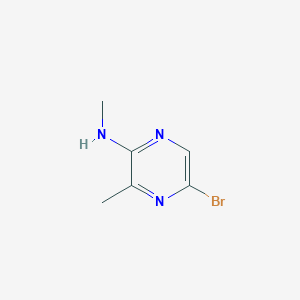 molecular formula C6H8BrN3 B2840851 5-溴-N,3-二甲基吡嗪-2-胺 CAS No. 2089258-74-0