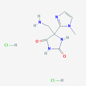 5-(Aminomethyl)-5-(1-methyl-1H-imidazol-2-yl)imidazolidine-2,4-dione dihydrochloride