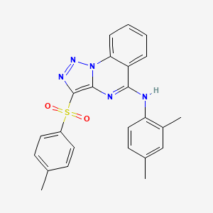 molecular formula C24H21N5O2S B2840859 N-(2,4-dimethylphenyl)-3-[(4-methylphenyl)sulfonyl][1,2,3]triazolo[1,5-a]quinazolin-5-amine CAS No. 899353-96-9