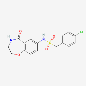 1-(4-chlorophenyl)-N-(5-oxo-2,3,4,5-tetrahydrobenzo[f][1,4]oxazepin-7-yl)methanesulfonamide