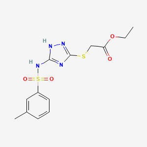 ethyl 2-[(3-{[(3-methylphenyl)sulfonyl]amino}-1H-1,2,4-triazol-5-yl)sulfanyl]acetate