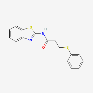 N-(1,3-benzothiazol-2-yl)-3-(phenylsulfanyl)propanamide