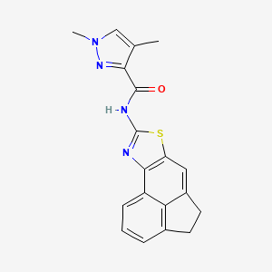 molecular formula C19H16N4OS B2840894 N-(4,5-dihydroacenaphtho[5,4-d]thiazol-8-yl)-1,4-dimethyl-1H-pyrazole-3-carboxamide CAS No. 1203210-95-0