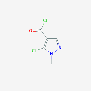 molecular formula C5H4Cl2N2O B028409 5-氯-1-甲基-1H-吡唑-4-甲酰氯 CAS No. 110763-09-2