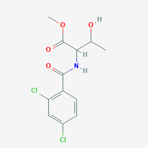 molecular formula C12H13Cl2NO4 B2840903 Methyl 2-[(2,4-dichlorophenyl)formamido]-3-hydroxybutanoate CAS No. 1485648-39-2