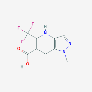 molecular formula C9H10F3N3O2 B2840911 1-甲基-5-(三氟甲基)-4,5,6,7-四氢吡唑并[4,3-b]吡啶-6-羧酸 CAS No. 2305253-10-3