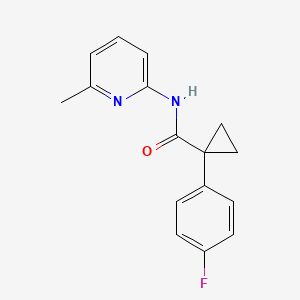 molecular formula C16H15FN2O B2840918 1-(4-氟苯基)-N-(6-甲基吡啶-2-基)环丙烷甲酰胺 CAS No. 1208786-45-1