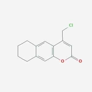 molecular formula C14H13ClO2 B2840924 4-(氯甲基)-6,7,8,9-四氢-2H-苯并[g]咔啉-2-酮 CAS No. 637750-25-5