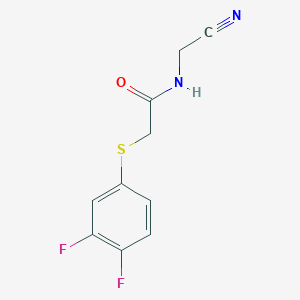 molecular formula C10H8F2N2OS B2840926 N-(cyanomethyl)-2-[(3,4-difluorophenyl)sulfanyl]acetamide CAS No. 1258774-17-2