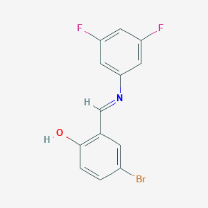 molecular formula C13H8BrF2NO B2840935 4-bromo-2-{(E)-[(3,5-difluorophenyl)imino]methyl}phenol CAS No. 1232823-53-8