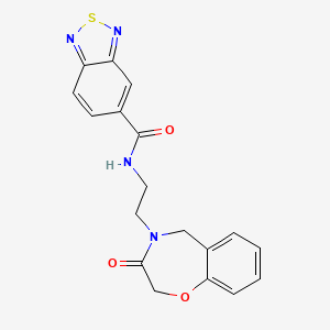N-(2-(3-oxo-2,3-dihydrobenzo[f][1,4]oxazepin-4(5H)-yl)ethyl)benzo[c][1,2,5]thiadiazole-5-carboxamide
