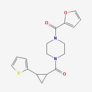 (4-(Furan-2-carbonyl)piperazin-1-yl)(2-(thiophen-2-yl)cyclopropyl)methanone