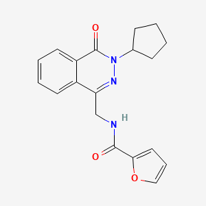 molecular formula C19H19N3O3 B2840953 N-((3-cyclopentyl-4-oxo-3,4-dihydrophthalazin-1-yl)methyl)furan-2-carboxamide CAS No. 1421494-84-9