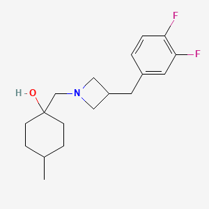 1-[[3-[(3,4-Difluorophenyl)methyl]azetidin-1-yl]methyl]-4-methylcyclohexan-1-ol