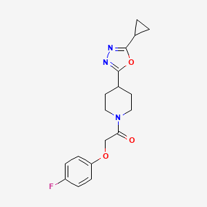 1-(4-(5-Cyclopropyl-1,3,4-oxadiazol-2-yl)piperidin-1-yl)-2-(4-fluorophenoxy)ethanone