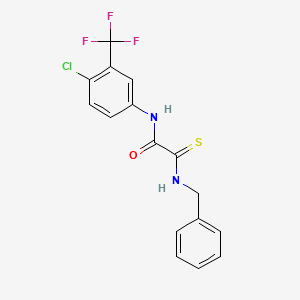 molecular formula C16H12ClF3N2OS B2840964 2-(benzylamino)-N-[4-chloro-3-(trifluoromethyl)phenyl]-2-thioxoacetamide CAS No. 329078-63-9