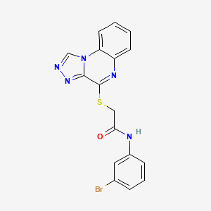 molecular formula C17H12BrN5OS B2840971 2-([1,2,4]triazolo[4,3-a]quinoxalin-4-ylthio)-N-(3-bromophenyl)acetamide CAS No. 1251559-91-7