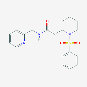 2-(1-(phenylsulfonyl)piperidin-2-yl)-N-(pyridin-2-ylmethyl)acetamide