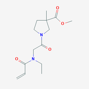 Methyl 1-[2-[ethyl(prop-2-enoyl)amino]acetyl]-3-methylpyrrolidine-3-carboxylate