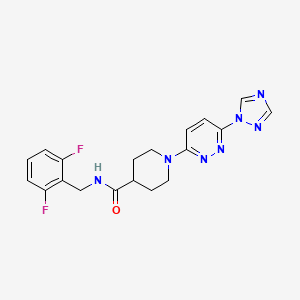 1-(6-(1H-1,2,4-triazol-1-yl)pyridazin-3-yl)-N-(2,6-difluorobenzyl)piperidine-4-carboxamide