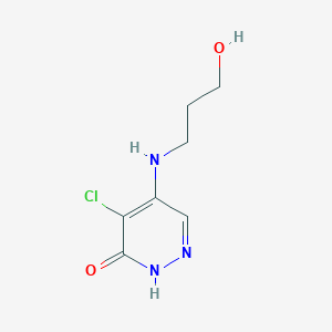4-chloro-5-[(3-hydroxypropyl)amino]-3(2H)-pyridazinone