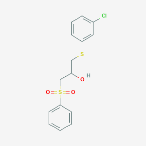 1-[(3-Chlorophenyl)sulfanyl]-3-(phenylsulfonyl)-2-propanol