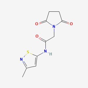 molecular formula C10H11N3O3S B2841002 2-(2,5-dioxopyrrolidin-1-yl)-N-(3-methylisothiazol-5-yl)acetamide CAS No. 1219914-40-5