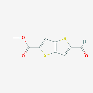 molecular formula C9H6O3S2 B2841006 Methyl 2-formylthieno[3,2-b]thiophene-5-carboxylate CAS No. 2411272-34-7