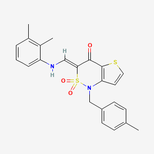 molecular formula C23H22N2O3S2 B2841009 (Z)-3-(((2,3-dimethylphenyl)amino)methylene)-1-(4-methylbenzyl)-1H-thieno[3,2-c][1,2]thiazin-4(3H)-one 2,2-dioxide CAS No. 894675-18-4