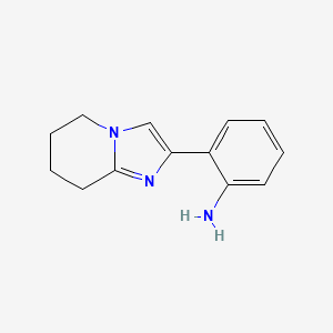 molecular formula C13H15N3 B2841023 2-{5H,6H,7H,8H-咪唑并[1,2-a]吡啶-2-基}苯胺 CAS No. 925438-66-0