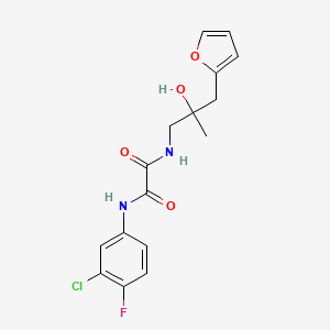 N1-(3-chloro-4-fluorophenyl)-N2-(3-(furan-2-yl)-2-hydroxy-2-methylpropyl)oxalamide