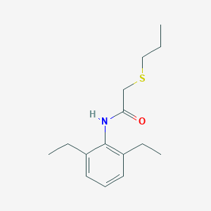 molecular formula C15H23NOS B284103 N-(2,6-diethylphenyl)-2-(propylthio)acetamide 