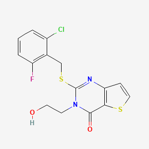 2-{[(2-chloro-6-fluorophenyl)methyl]sulfanyl}-3-(2-hydroxyethyl)-3H,4H-thieno[3,2-d]pyrimidin-4-one