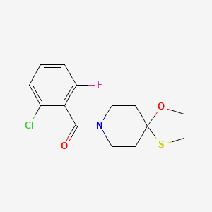 (2-Chloro-6-fluorophenyl)(1-oxa-4-thia-8-azaspiro[4.5]decan-8-yl)methanone