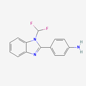4-[1-(difluoromethyl)-1H-1,3-benzodiazol-2-yl]aniline