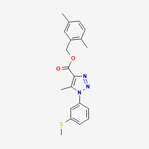 2,5-dimethylbenzyl 5-methyl-1-(3-(methylthio)phenyl)-1H-1,2,3-triazole-4-carboxylate