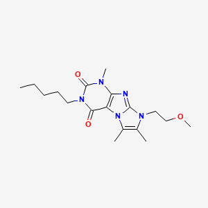 6-(2-Methoxyethyl)-4,7,8-trimethyl-2-pentylpurino[7,8-a]imidazole-1,3-dione