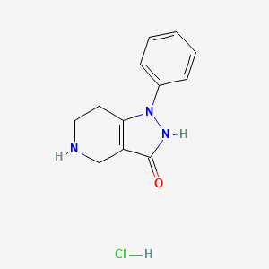 1-Phenyl-4,5,6,7-tetrahydro-2H-pyrazolo[4,3-c]pyridin-3-one;hydrochloride
