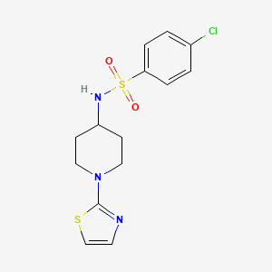 4-chloro-N-(1-(thiazol-2-yl)piperidin-4-yl)benzenesulfonamide