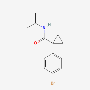 molecular formula C13H16BrNO B2841051 1-(4-bromophenyl)-N-(propan-2-yl)cyclopropane-1-carboxamide CAS No. 950128-48-0