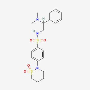molecular formula C20H27N3O4S2 B2841052 N-(2-(二甲胺)-2-苯基乙基)-4-(1,1-二氧代-1,2-噻嗪-2-基)苯磺酰胺 CAS No. 1396874-49-9