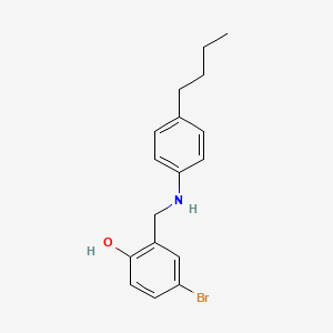molecular formula C17H20BrNO B2841055 4-Bromo-2-{[(4-butylphenyl)amino]methyl}phenol CAS No. 1232795-75-3