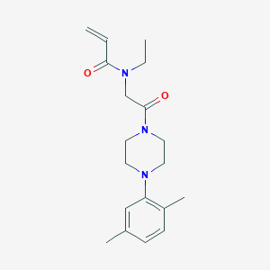 molecular formula C19H27N3O2 B2841057 N-[2-[4-(2,5-Dimethylphenyl)piperazin-1-yl]-2-oxoethyl]-N-ethylprop-2-enamide CAS No. 2361878-92-2