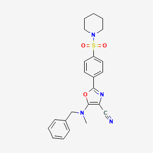5-[Benzyl(methyl)amino]-2-[4-(piperidin-1-ylsulfonyl)phenyl]-1,3-oxazole-4-carbonitrile