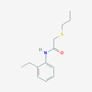 molecular formula C13H19NOS B284106 N-(2-ethylphenyl)-2-(propylsulfanyl)acetamide 