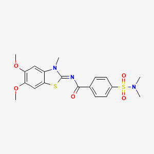 molecular formula C19H21N3O5S2 B2841065 (Z)-N-(5,6-dimethoxy-3-methylbenzo[d]thiazol-2(3H)-ylidene)-4-(N,N-dimethylsulfamoyl)benzamide CAS No. 895453-85-7