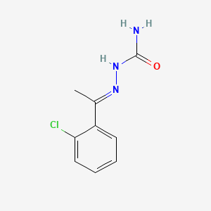 molecular formula C9H10ClN3O B2841068 2-(1-(2-氯苯基)乙烯基)肼基甲酰胺 CAS No. 120445-83-2